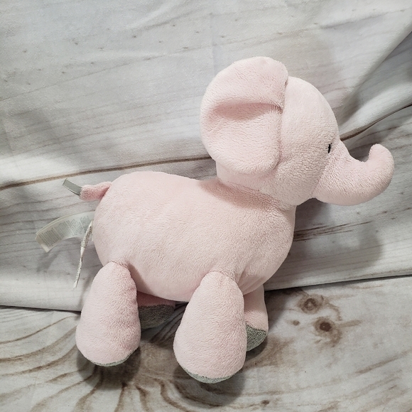 Carters Waggy Pink Elephant 10" Musical Plush Gray Stars Twinkle Little Star 17 - Picture 4 of 10